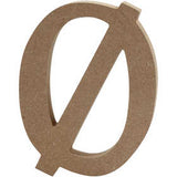 Letter Ã˜, H: 13 cm, thickness 2 cm, MDF - 1 pc