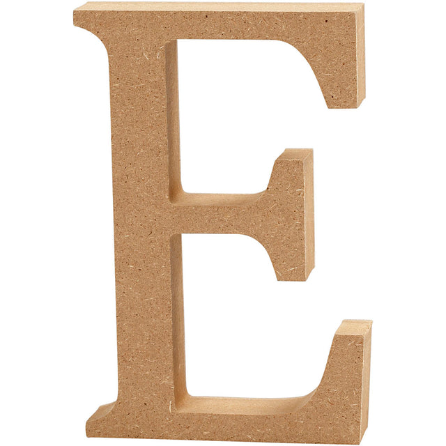 Letter E, H: 8 cm, thickness 1.5 cm, MDF 