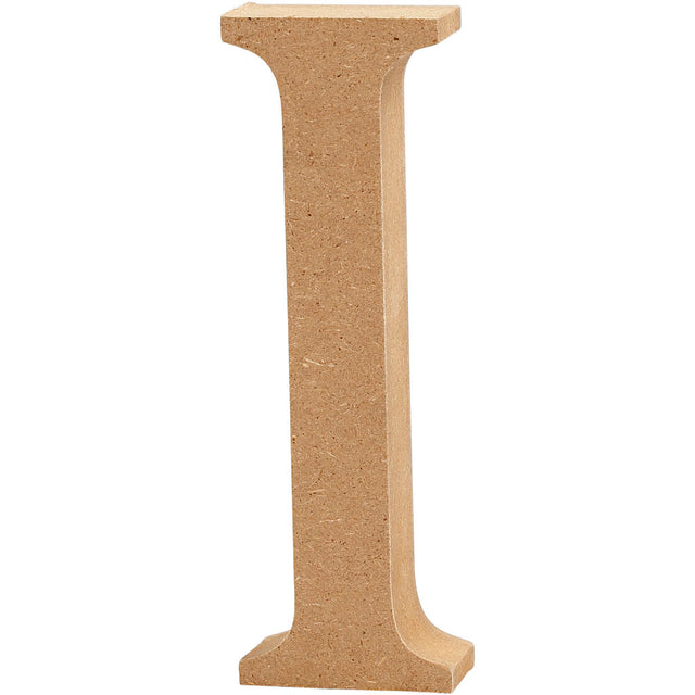 Letter I, H: 8 cm, thickness 1.5 cm, MDF 