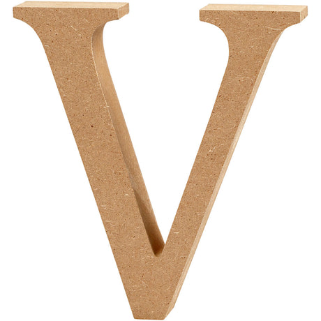 Letter V, H: 8 cm, thickness 1.5 cm, MDF 
