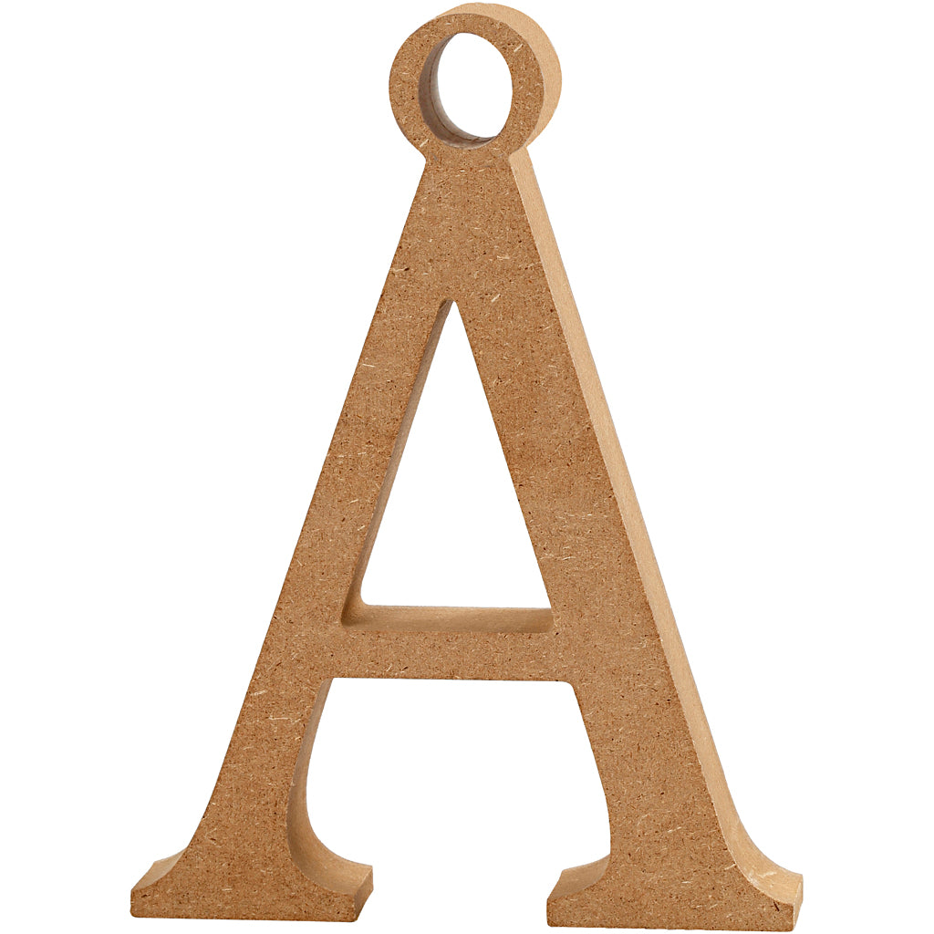 Letter Ã, H: 8 cm, thickness 1.5 cm, MDF 