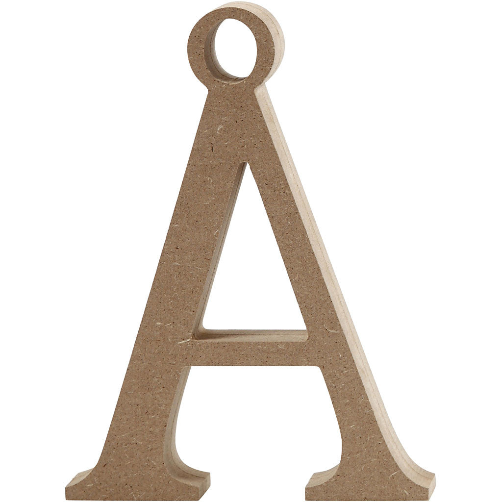 Letter Ã, H: 8 cm, thickness 1.5 cm, MDF - 1 pc