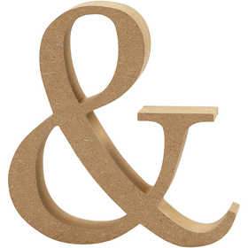 Symbol, &, H: 8 cm, thickness 1.5 cm, MDF - 1 pc