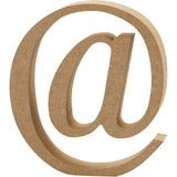 Symbol, @, H: 8 cm, thickness 1.5 cm, MDF - 1 pc