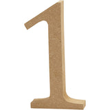 Number 1, H: 8 cm, thickness 1.5 cm, MDF - 1 pc