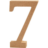Number 7, H: 8 cm, thickness 1.5 cm, MDF 