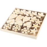 Christmas Ornaments, size 9-11 cm, thickness 4 mm, plywood - 90 pcs