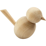 Bird, H: 7,6 cm, poplar wood, 1 pc