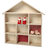 House-Shaped Shelving Sypcsem, size 26x25.2 cm, H: 3.5 cm, paulownia - 1 pc