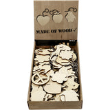 Keychain, size 7x7 cm, thickness 3 mm, plywood, 128pcs - 128 pcs