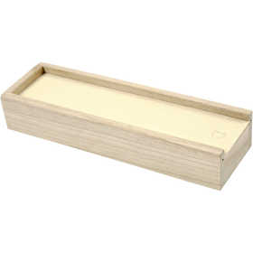 Pencil Case, size 20x6x3.5 cm, inner size 18.4+4.5+3.3 cm, paulownia - 1 pc