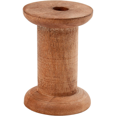 Spool, H: 70 mm, D: 30+48 mm, poplar wood, hole size 10 mm 