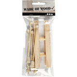 Ski White Sticks, size 11x3.8 cm, pine - 3 pair