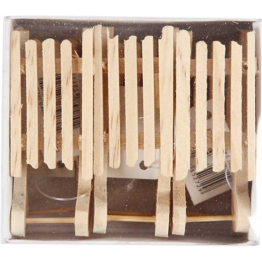 Sledge, size 6.5x2.5 cm, pine - 6 pcs