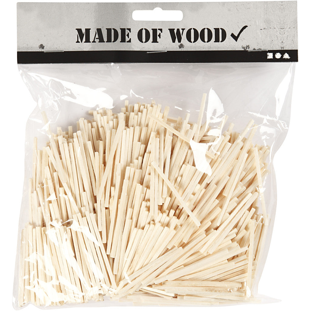 Matchsticks, L: 48 mm, D: 2 mm, 100g - 100 g