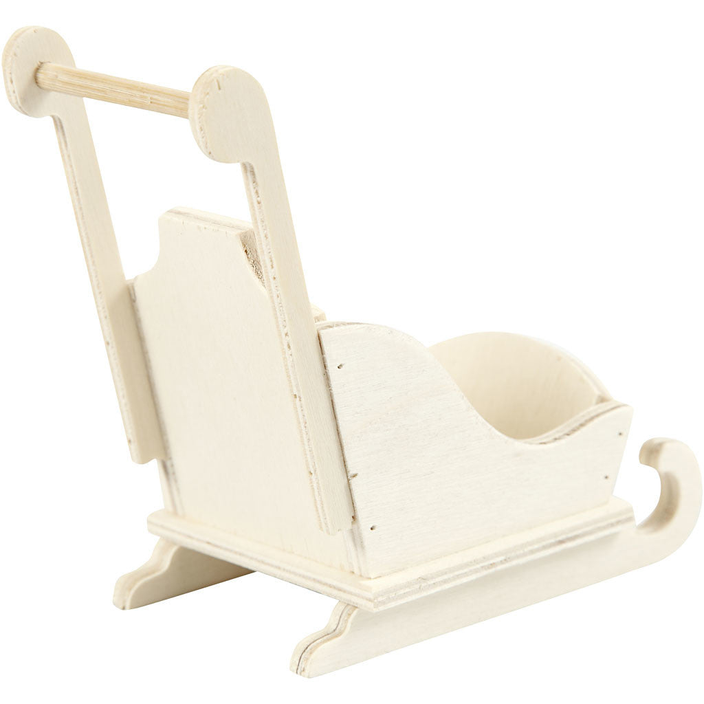 Sleigh, size 8x5x9 cm, plywood - 1 pc