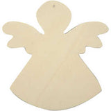 Angel, size 12x11 cm, pine - 6 pcs