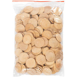 Wooden buttons, D: 30 mm, thickness 6 mm, china berry - 150 pcs