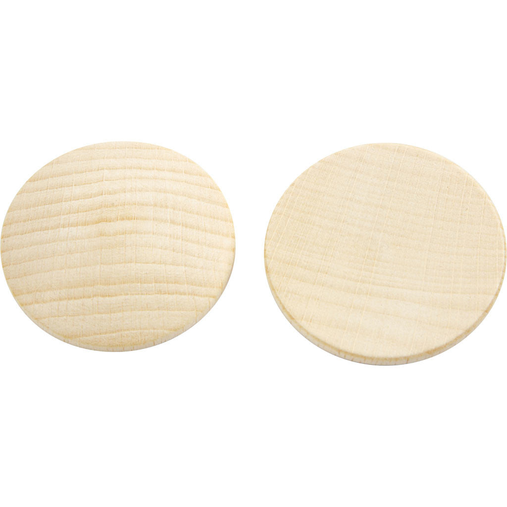 Wooden buttons, D: 40 mm, thickness 5.2 mm, china berry - 100 pcs