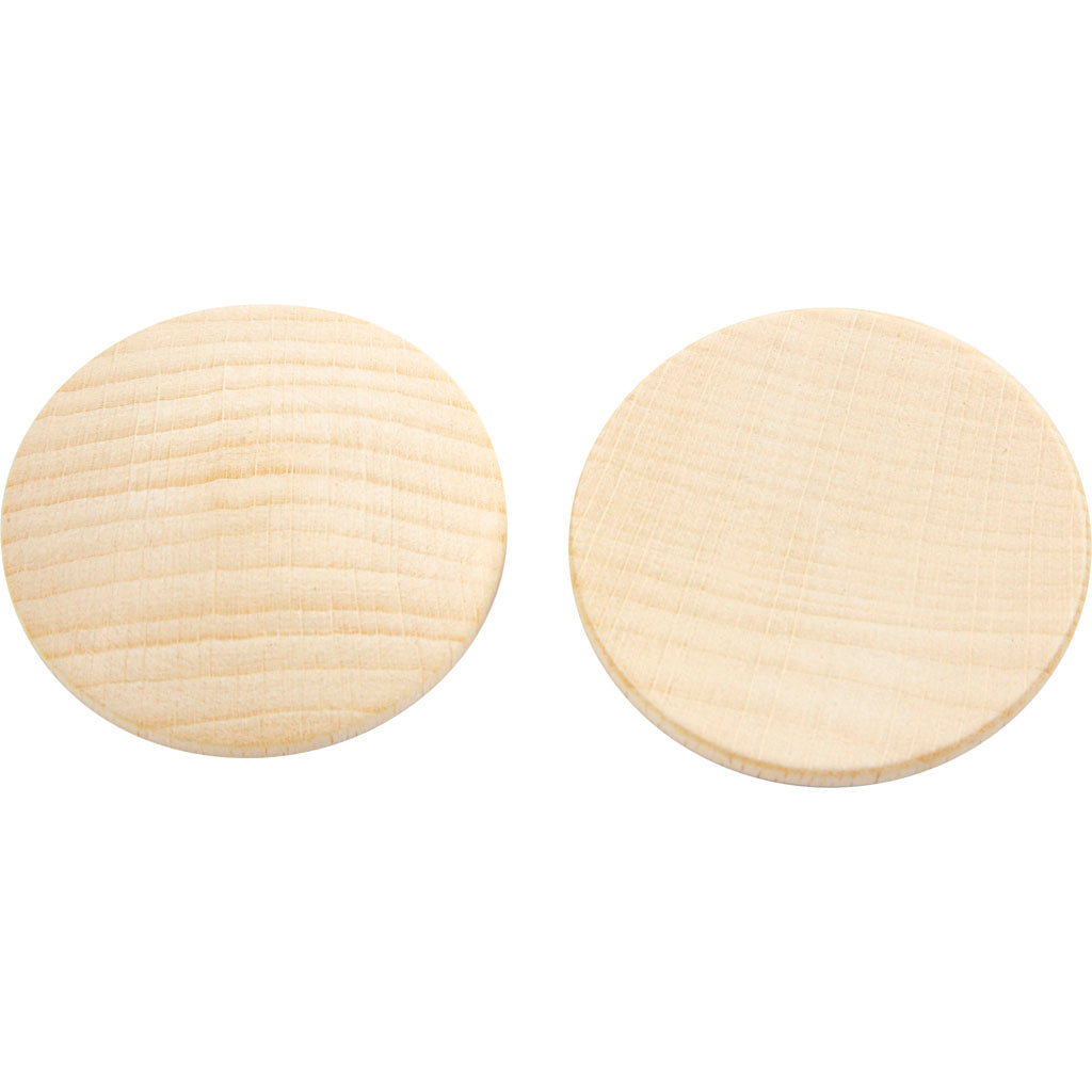 Wooden buttons, D: 40 mm, thickness 5.2 mm, china berry - 100 pcs