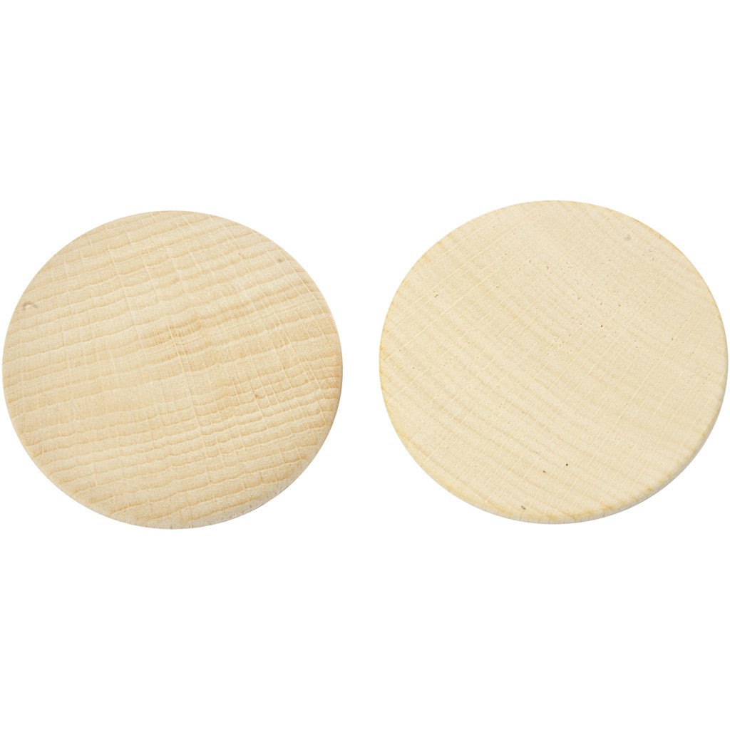 Wooden buttons, D: 50 mm, thickness 10 mm, china berry - 50 pcs