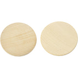 Wooden buttons, D: 50 mm, thickness 10 mm, china berry - 50 pcs