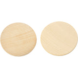 Wooden buttons, D: 50 mm, thickness 10 mm, china berry - 50 pcs