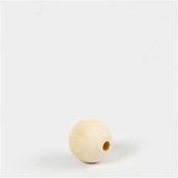 Wooden Bead, D: 15 mm, hole size 3 mm, china berry - 20 pcs