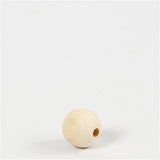 Wooden Bead, D: 15 mm, hole size 3 mm, china berry - 500 pcs