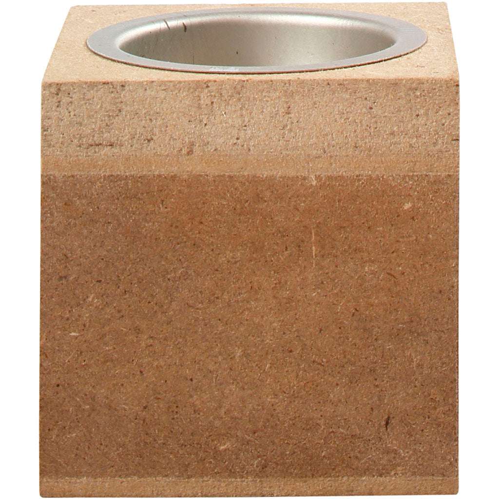 Tea Light holder 60x60x60 mm MDF - 1 pc