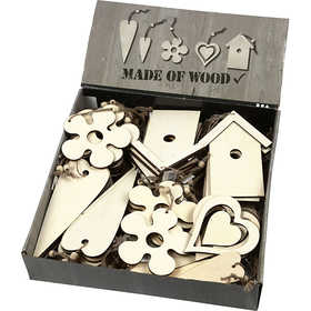 Wooden Ornament, size 6.5-21.5 cm, thickness 5 mm - 100 pcs