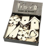 Wooden Ornament, size 6.5-21.5 cm, thickness 5 mm - 100 pcs