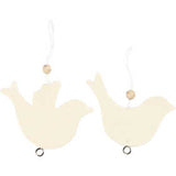 Deaf Of Peace, size 7.5x9.5 cm, thickness 4 mm, poly wood - 10 pcs