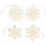 Ornaments, D: 7 cm, thickness 0.3 mm, plywood - 8 pcs