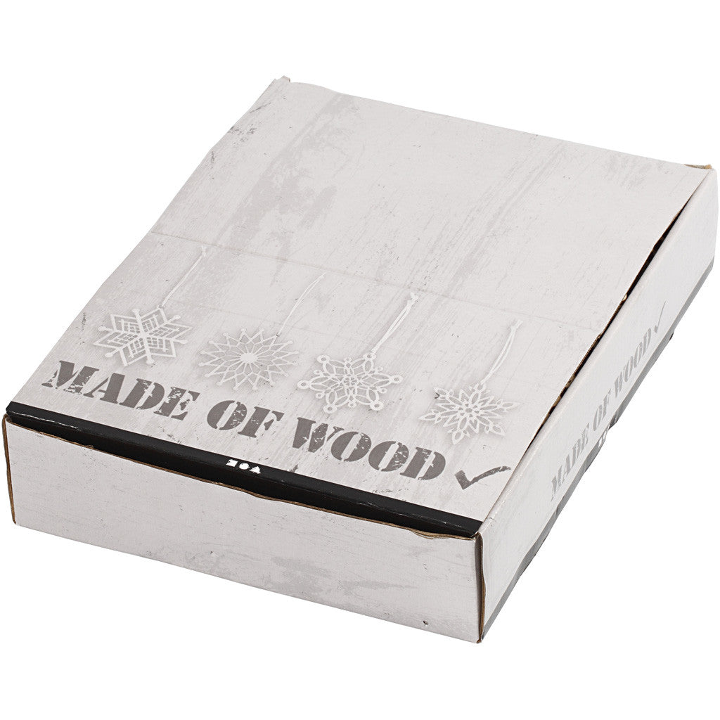 Ornaments, D: 7 cm, thickness 0.3 mm, plywood - 200 pcs