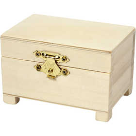 Treasure Chest, size 6x9x6 cm, paulownia - 1 pc