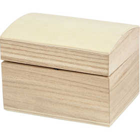 Treasure chest, 80x60x45mm, Empress tree - 1 pc