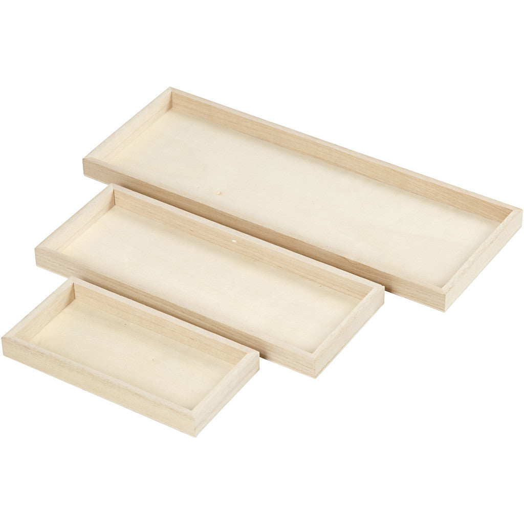 Trays, L: 20+30+40 cm, W: 10+15+15 cm, 3 pc/ 1 pack [HOB-57919]