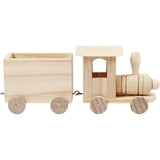 Toy train with carriage, H: 95mm, L: 215mm, W: 65mm - 1 pc