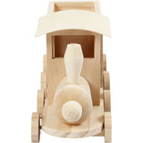 Toy train with carriage, H: 95mm, L: 215mm, W: 65mm - 1 pc