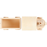 Toy train with carriage, H: 95mm, L: 215mm, W: 65mm - 1 pc