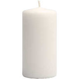 Candles, white, H: 100 mm, D: 50 mm - 6 pcs