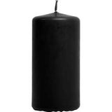 Candles, black, H: 100 mm, D: 50 mm - 6 pcs