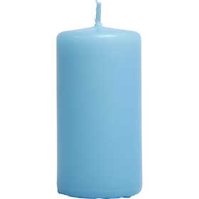 Candles, Light blue, H: 100 mm, D: 50 mm - 6 pcs