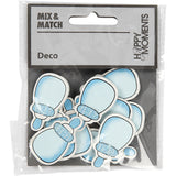 Milk Bottle, Light Blue, size 22x37 mm, thickness 1.7 mm, glitter - 10 pcs