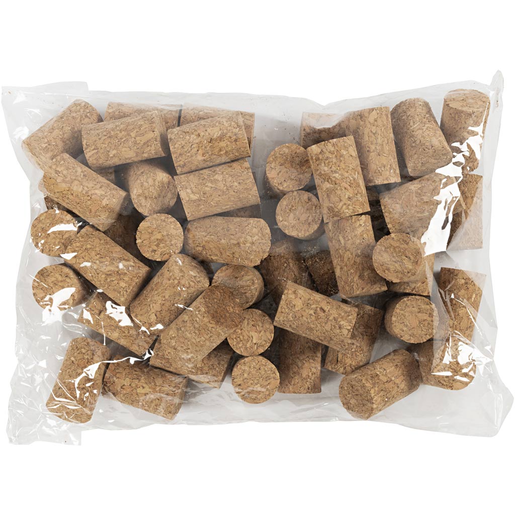 Cork, H: 4 cm, Dia. 2.5 cm, size 4x2,5 cm - 50 st