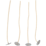 Pre-waxed wicks, L: 110 mm, thickness 2 mm - 10 pcs