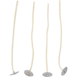 Pre-waxed wicks, L: 110 mm, thickness 2 mm - 10 pcs