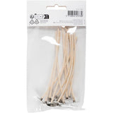 Pre-waxed wicks, L: 110 mm, thickness 2 mm - 10 pcs