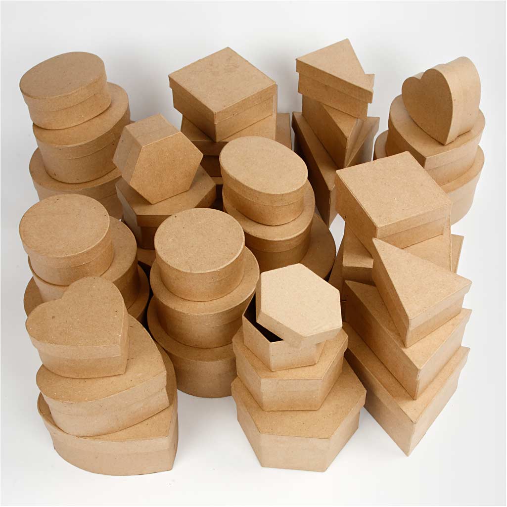 Boxes set 4 shapes D: 100-180mm, H: 50-75mm - D: 100 - 1 set